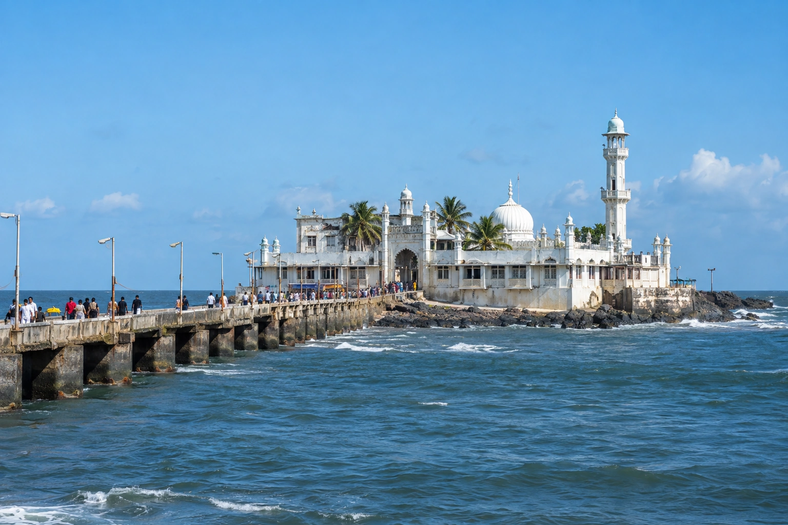 Illustrative catalog artwork of Haji Ali Dargah in Mumbai