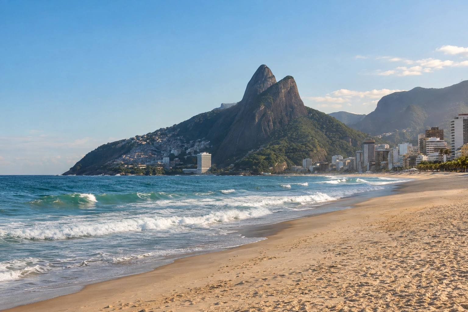 Illustrative catalog artwork of Ipanema Beach in Rio de Janeiro