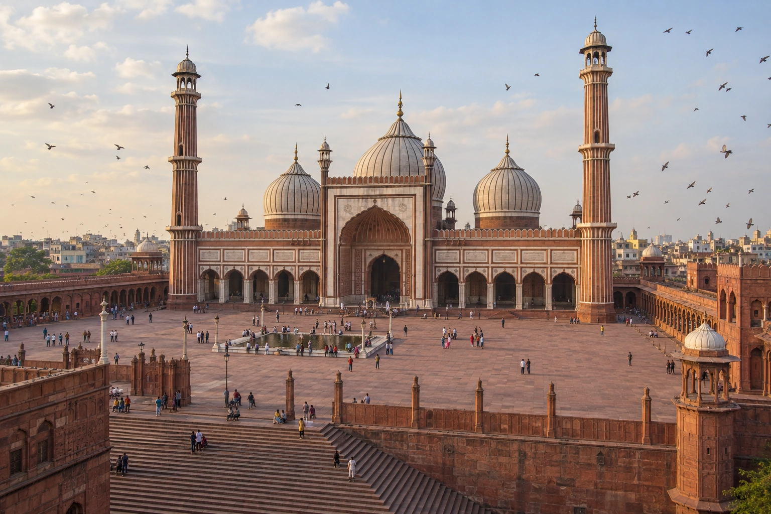 Illustrative catalog artwork of Jama Masjid in Delhi
