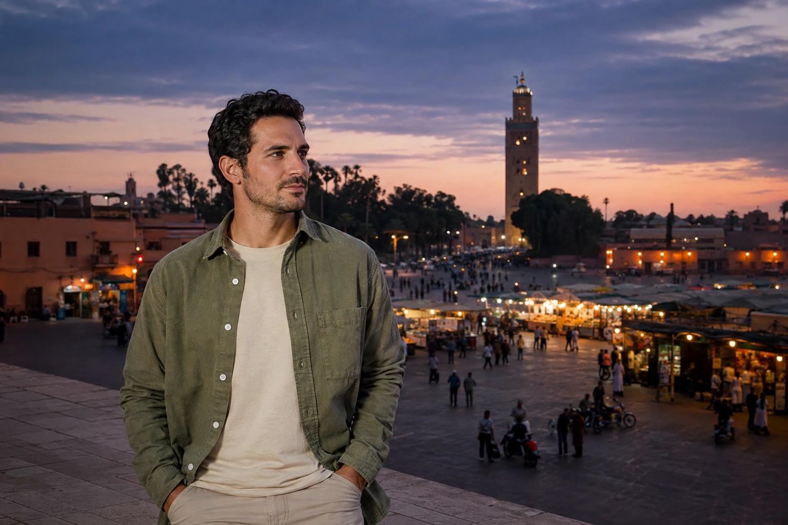 Illustrative Lantern Blue Hour Experience preview at Jemaa el-Fnaa