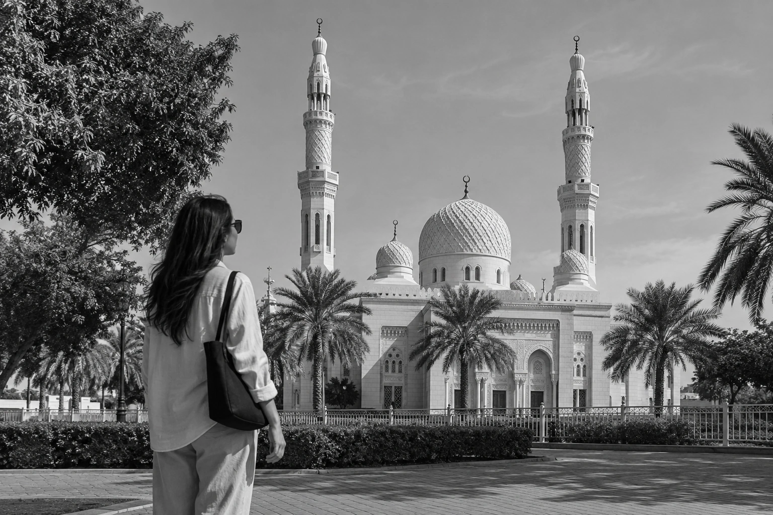 Illustrative Mosque on Film Experience preview at Jumeirah Mosque