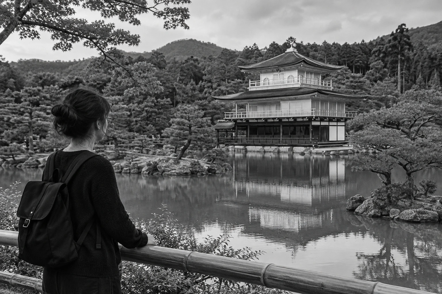 Illustrative Mirror Pond on Film Experience preview for Kinkaku-ji