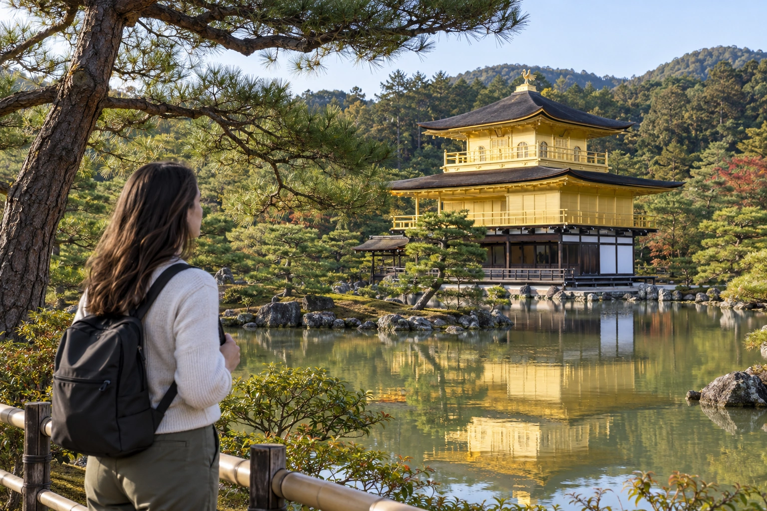 Illustrative Pine and Gold Experience preview for Kinkaku-ji