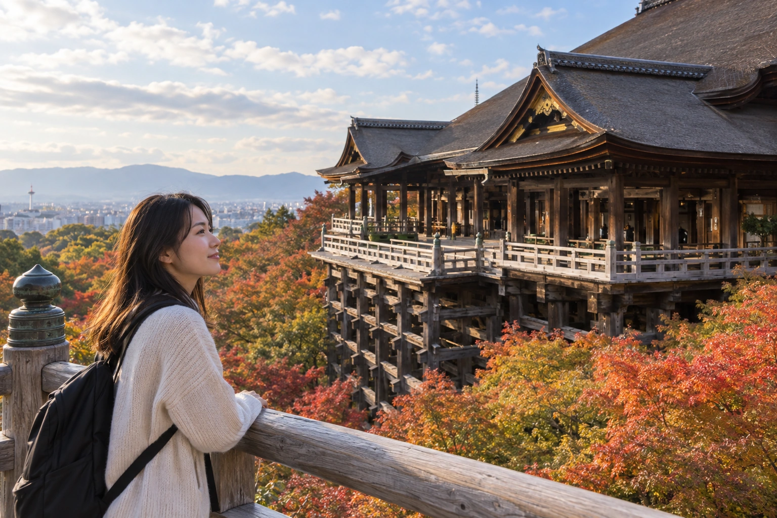 Illustrative Timber and Leaves Experience preview for Kiyomizu-dera