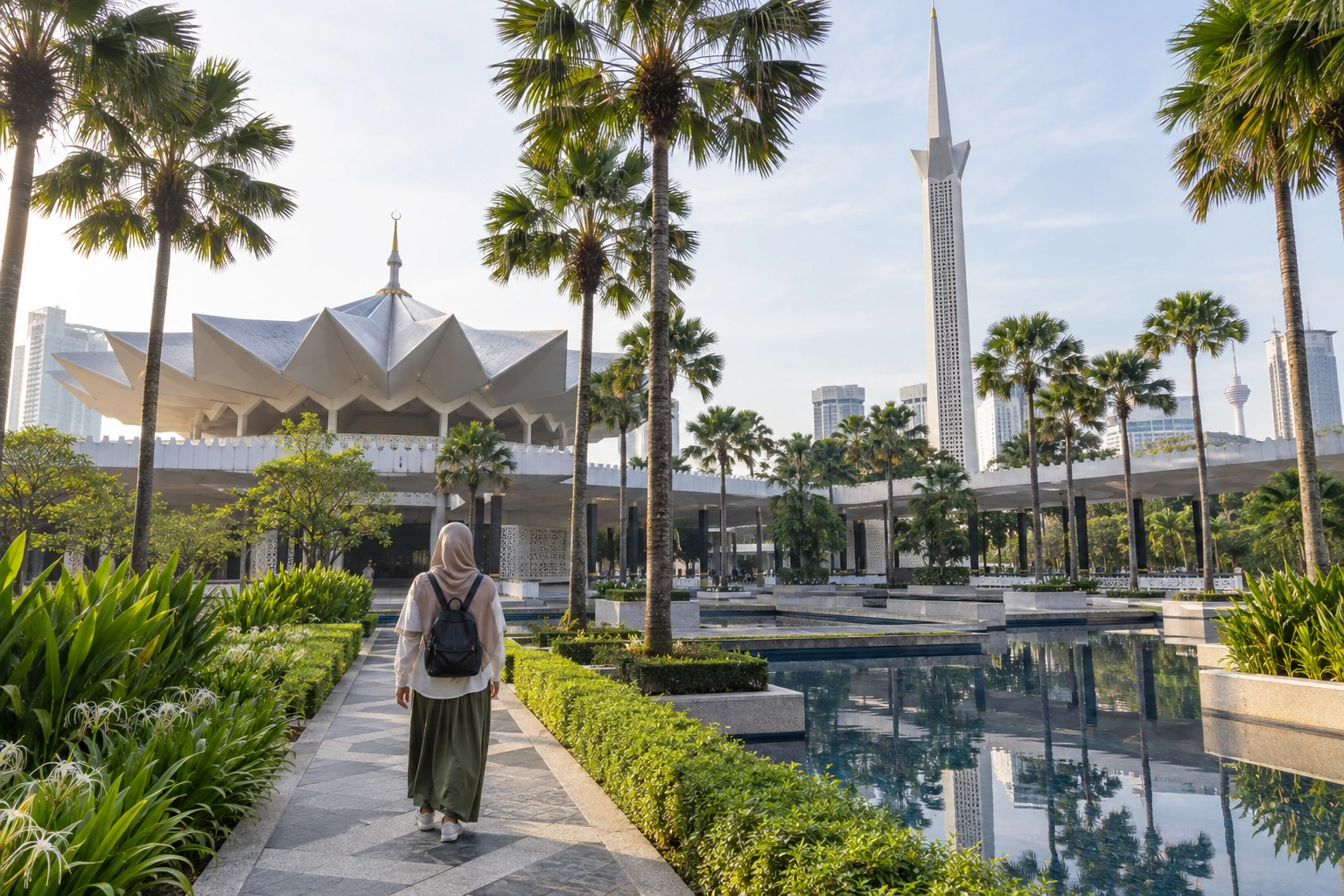 Illustrative Garden Daylight Experience preview for Masjid Negara