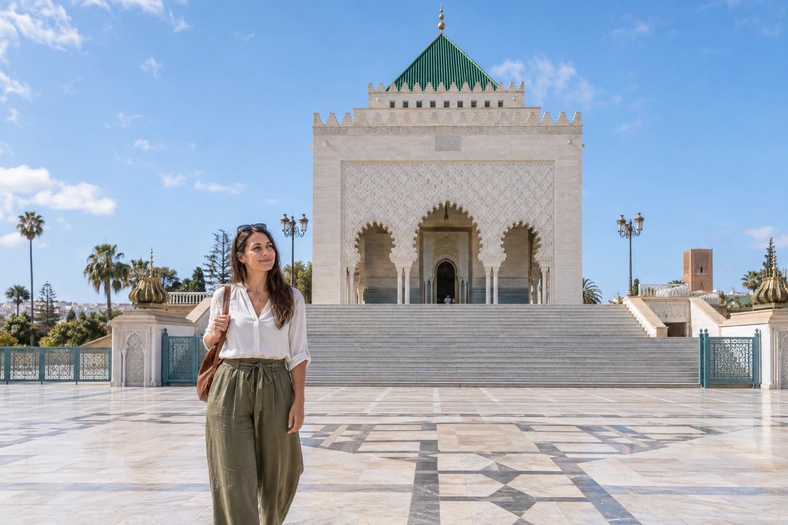 Illustrative Entrance Terrace Daylight Experience preview for Mausoleum of Mohammed V