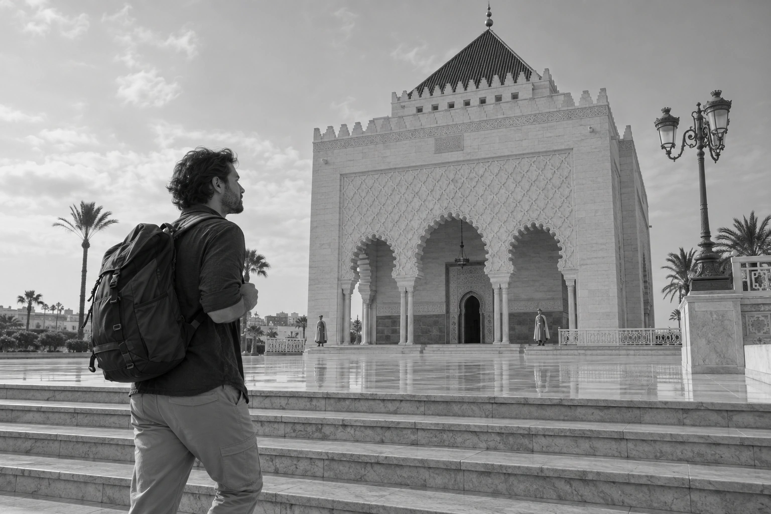 Illustrative Mausoleum on Film Experience preview for Mausoleum of Mohammed V