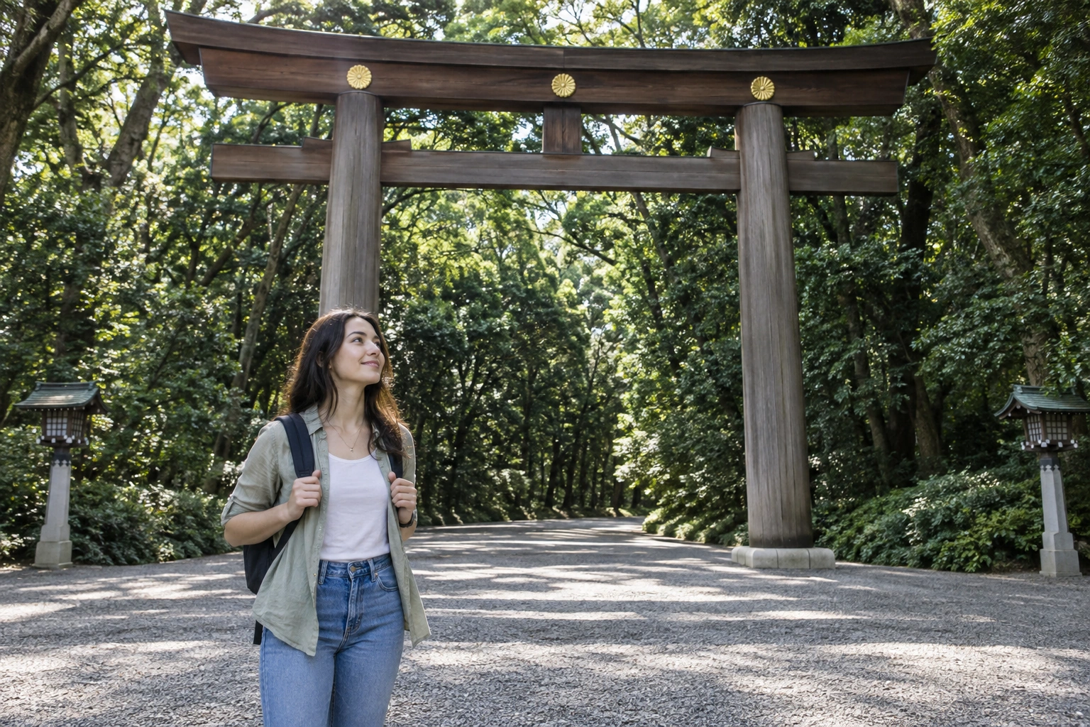 Illustrative Forest Torii Experience preview for Meiji Jingu
