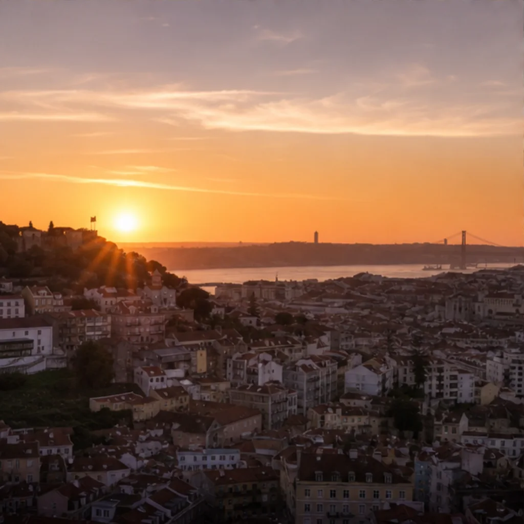 Illustrative Sunset Silhouette Experience preview for Miradouro da Senhora do Monte