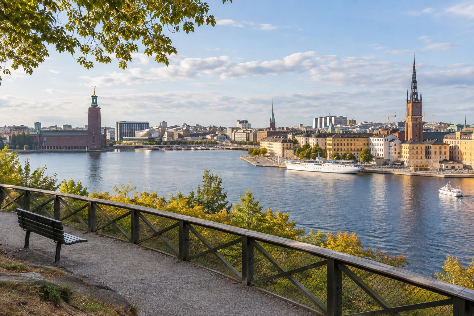 Illustrative catalog artwork of Monteliusvägen in Stockholm, Sweden