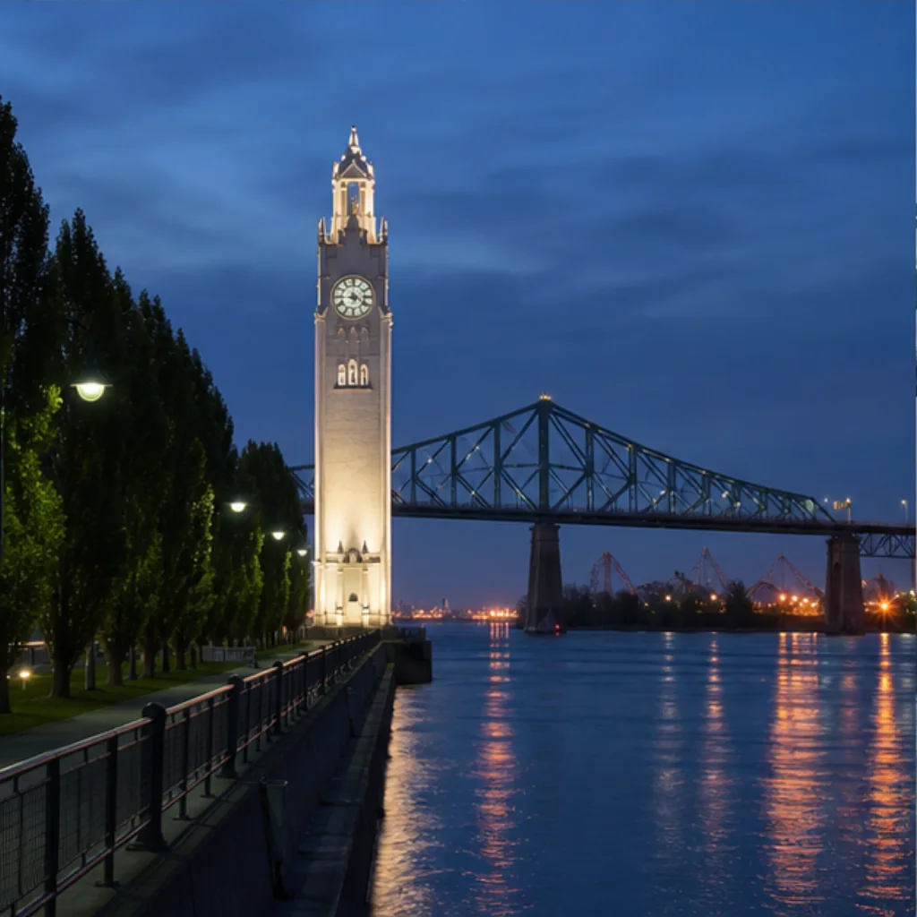 Illustrative River Blue Hour Experience preview for Montreal Clock Tower