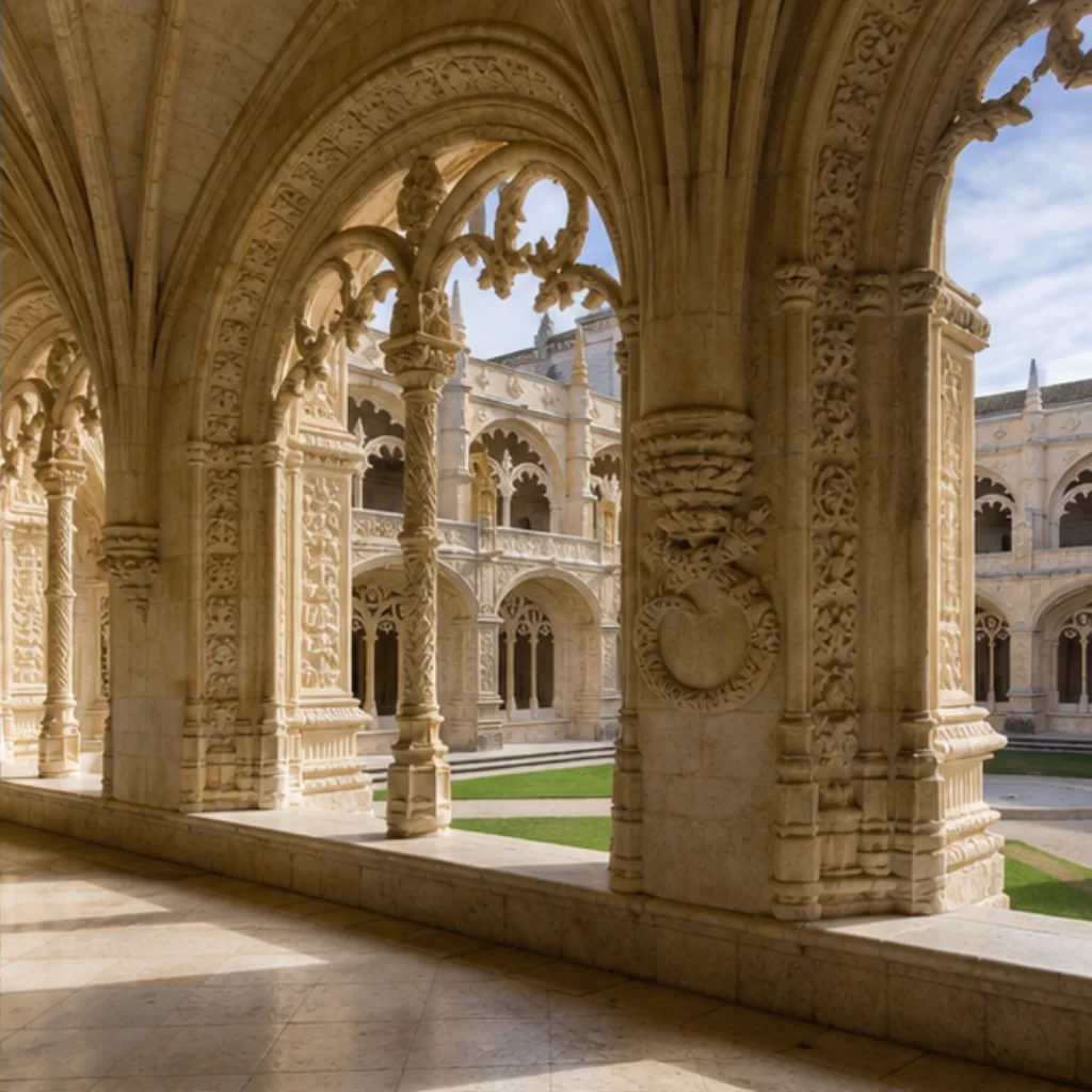 Illustrative Cloister Light Experience preview for Mosteiro dos Jerónimos