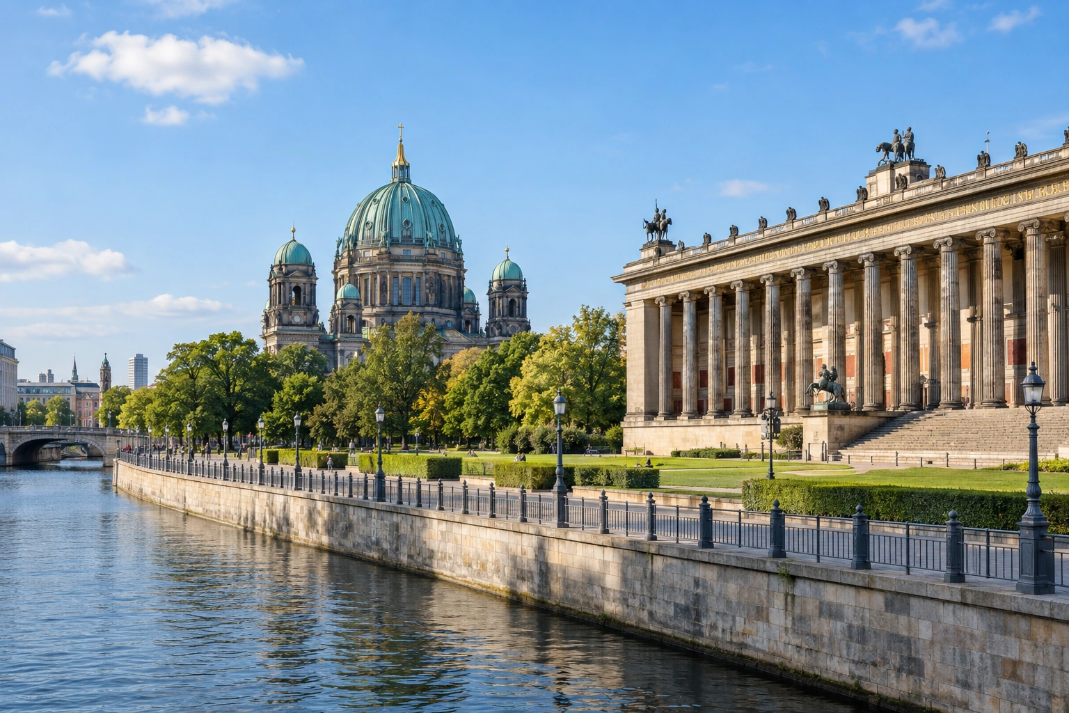Illustrative catalog artwork of Museum Island in Berlin