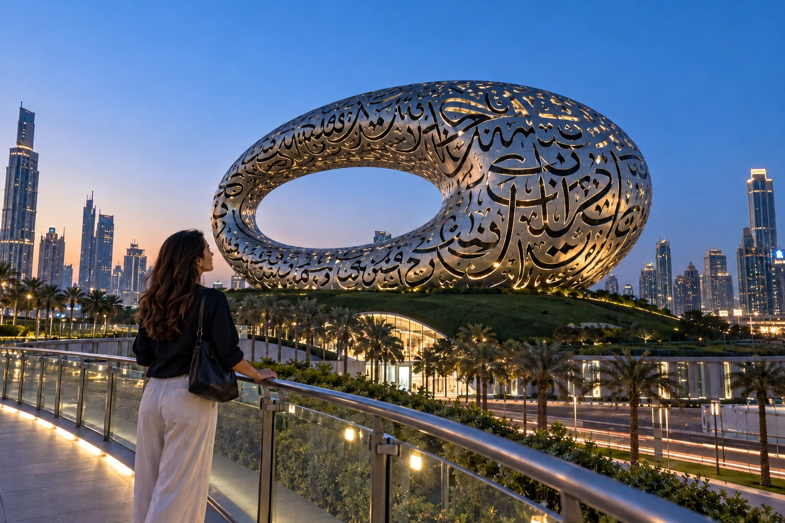 Illustrative Future Blue Hour Experience preview for Museum of the Future