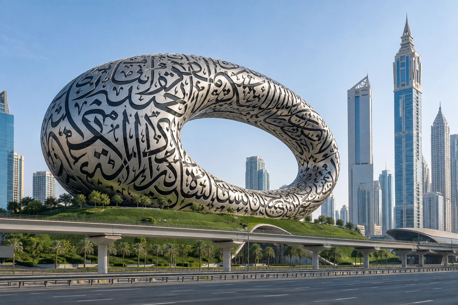 Illustrative catalog artwork of Museum of the Future in Dubai