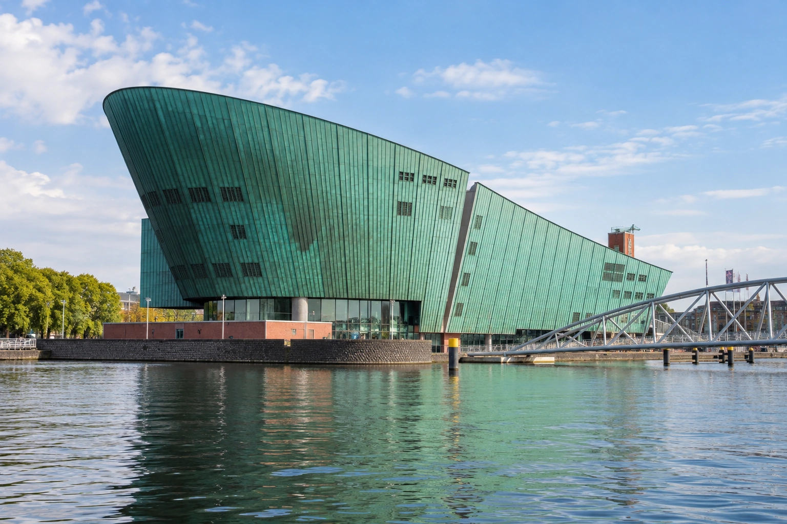 Illustrative catalog artwork of NEMO Science Museum in Amsterdam