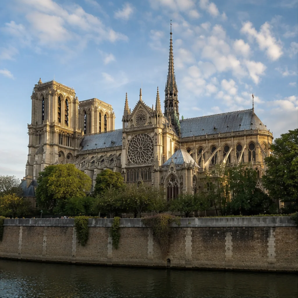 Illustrative catalog artwork of Notre-Dame de Paris on the Île de la Cité
