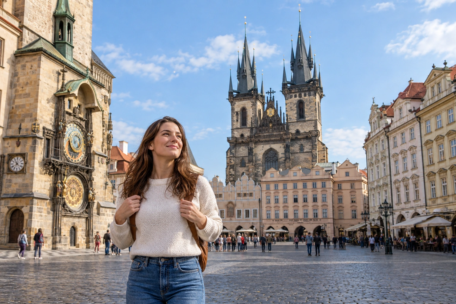 Illustrative Tyn Spires Experience preview for Old Town Square