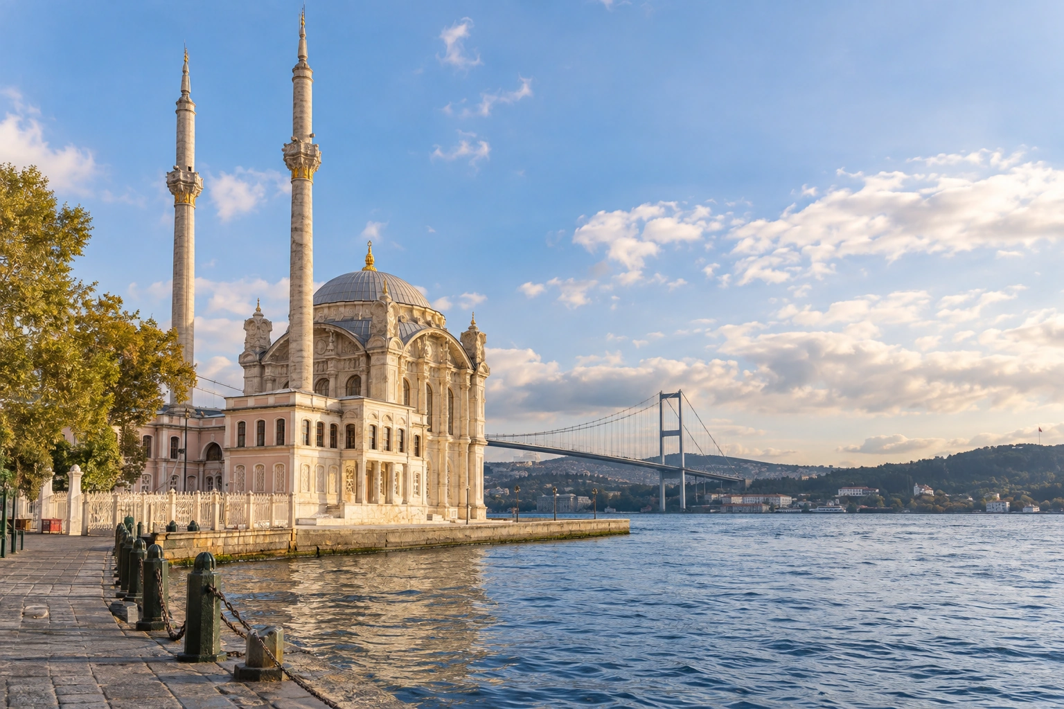 Illustrative catalog artwork of Ortakoy Mosque in Istanbul