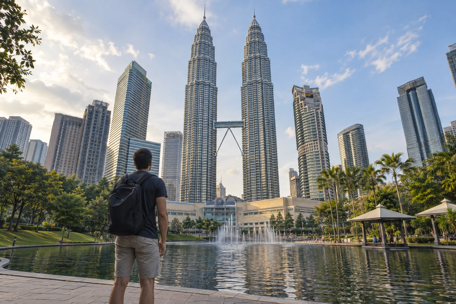 Illustrative KLCC Park Daylight Experience preview at Petronas Twin Towers