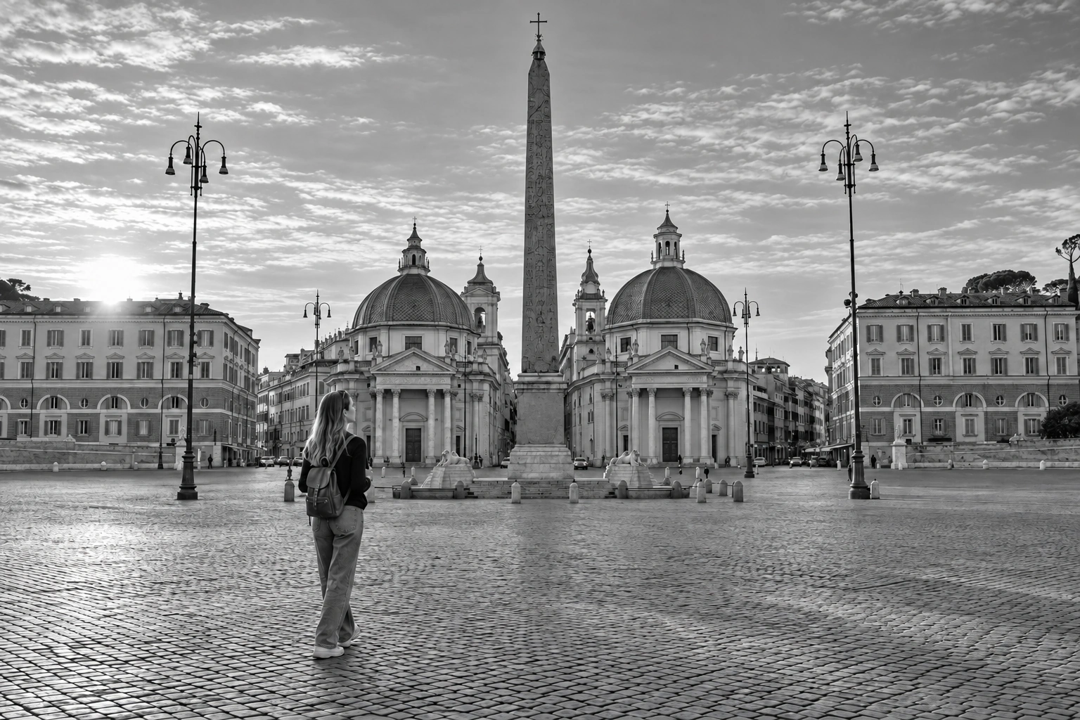 Illustrative Popolo on Film Experience preview for Piazza del Popolo