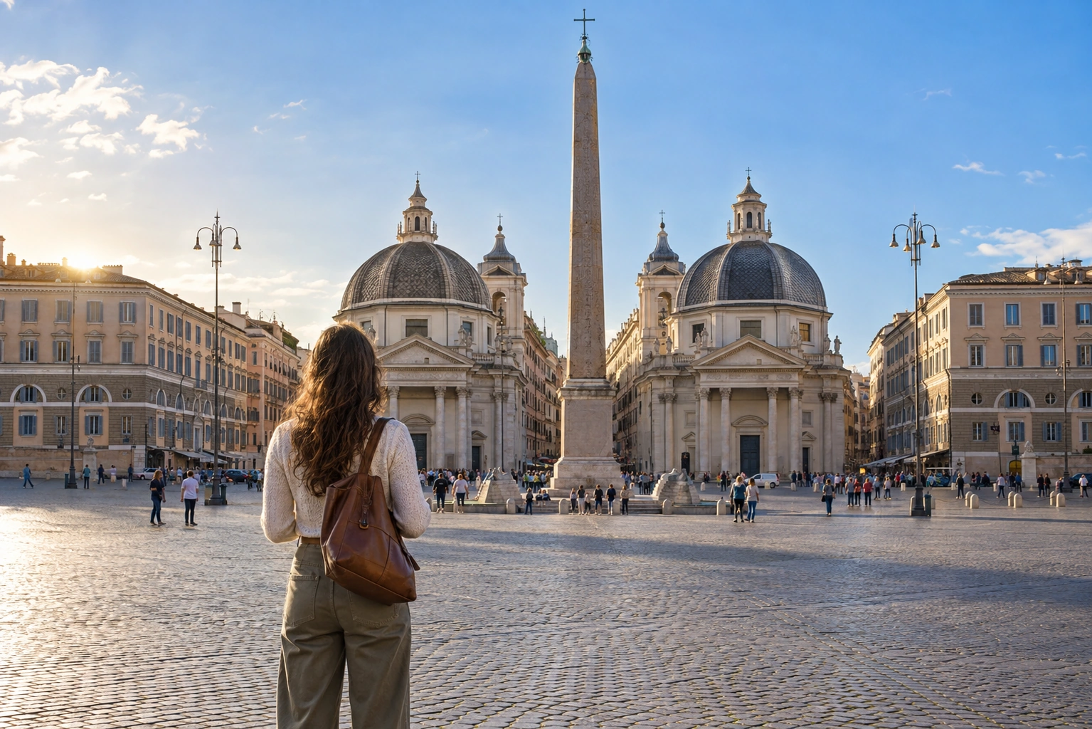 Illustrative Twin Church Lines Experience preview for Piazza del Popolo