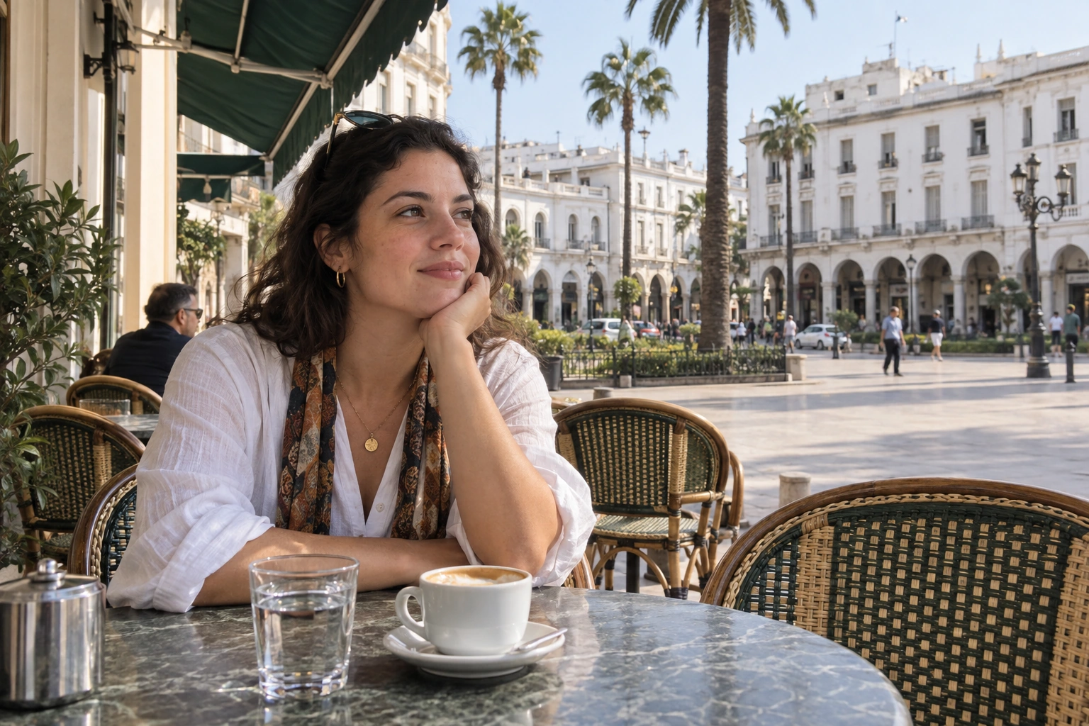 Illustrative Café Terrace Daylight Experience preview at Place de France