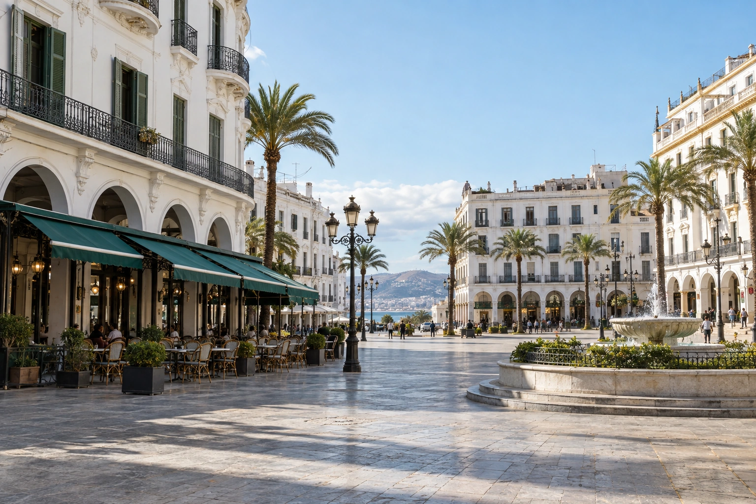 Illustrative catalog artwork of the Place de France in Tangier