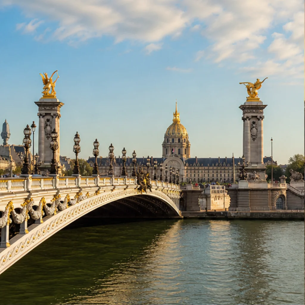 Illustrative catalog artwork of the Pont Alexandre III bridge in Paris