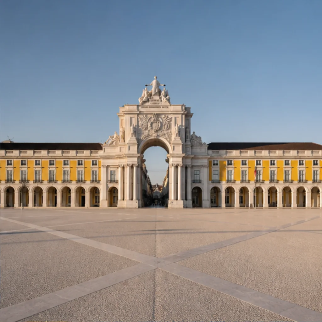 Illustrative Empty Square Experience preview at Praça do Comércio