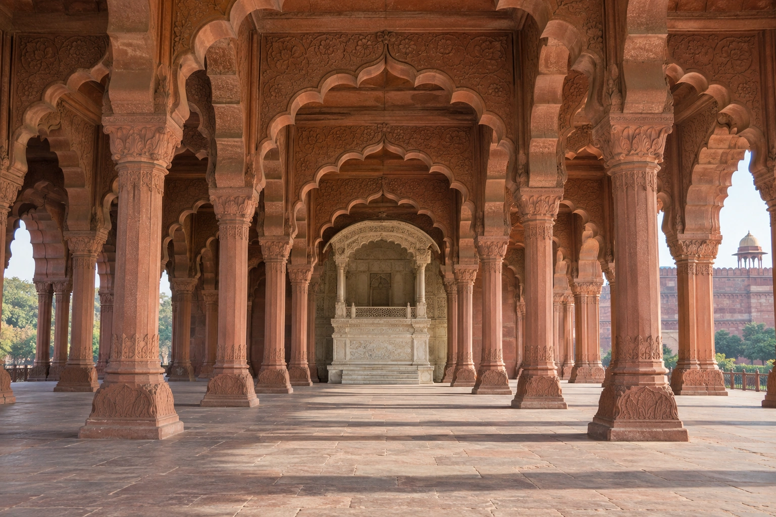 Illustrative Diwan-i-Am Arches Experience preview for Red Fort