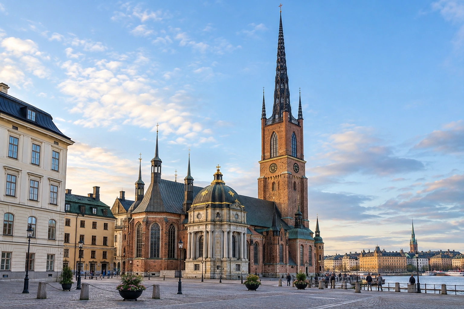 Illustrative catalog artwork of Riddarholmen Church in Stockholm, Sweden