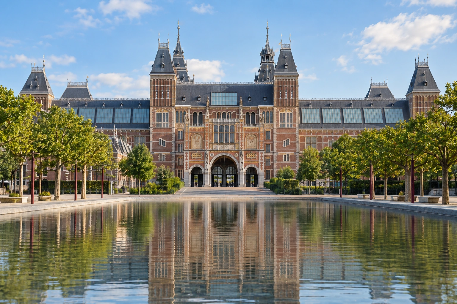 Illustrative artwork of Rijksmuseum in Amsterdam