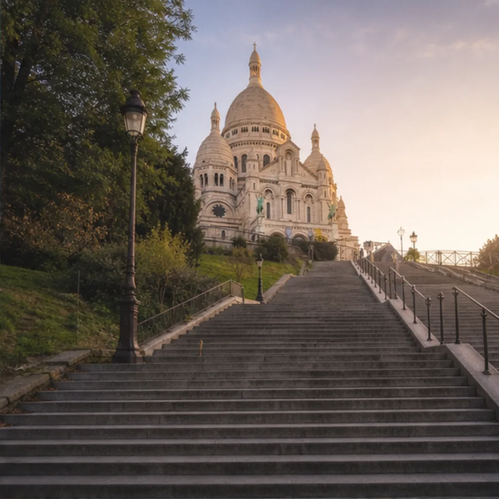 Illustrative Montmartre First Light Experience preview for Sacré-Cœur