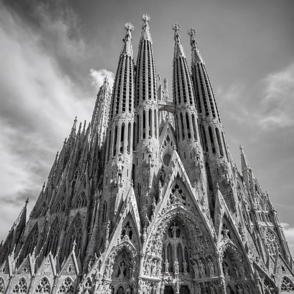 Illustrative Architectural Noir Experience preview for Sagrada Família