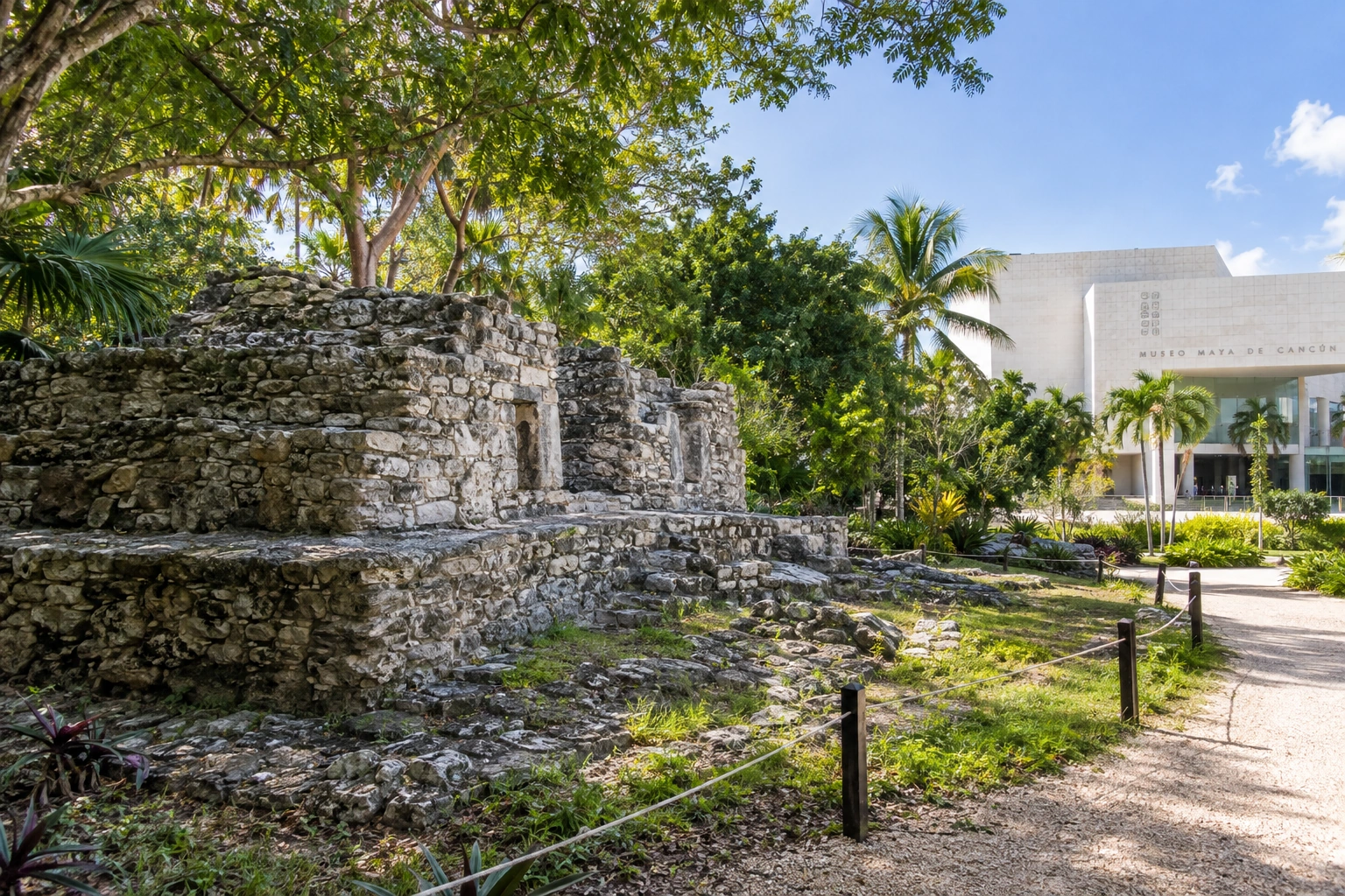 Illustrative catalog artwork of San Miguelito Archaeological Zone in Cancun