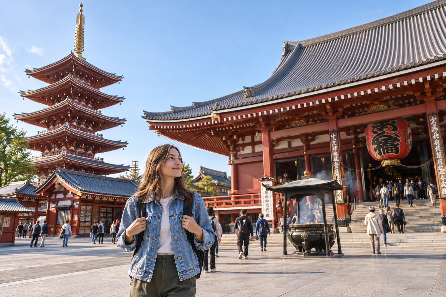 Illustrative Asakusa Rooflines Experience preview at Senso-ji