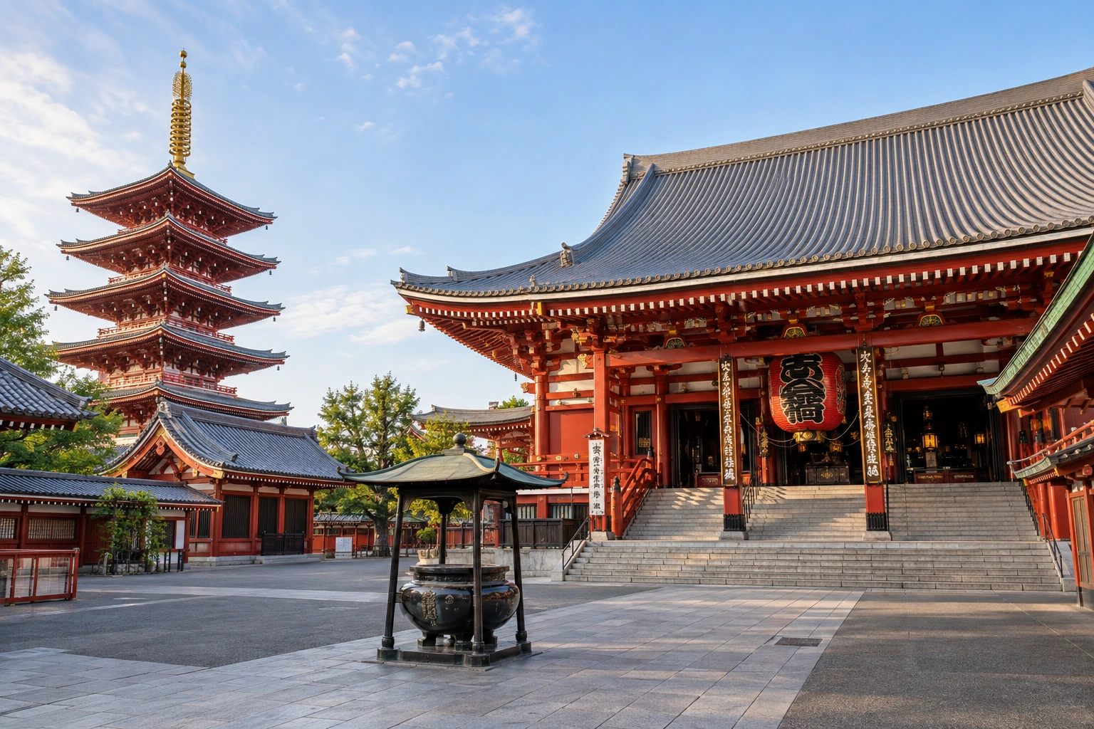 Illustrative catalog artwork of Senso-ji in Tokyo