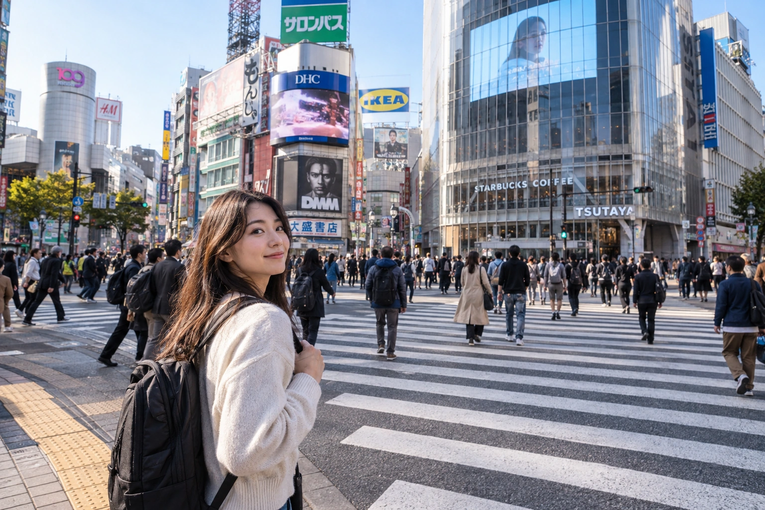 Illustrative Crosswalk Geometry Experience preview for Shibuya Crossing