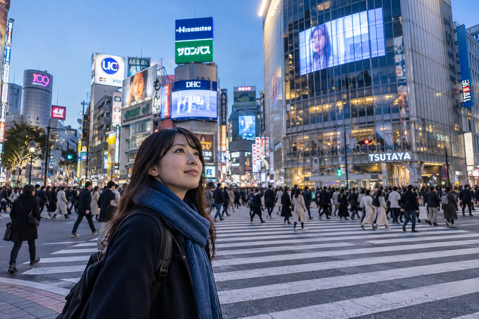 Illustrative Shibuya Blue Experience preview for Shibuya Crossing
