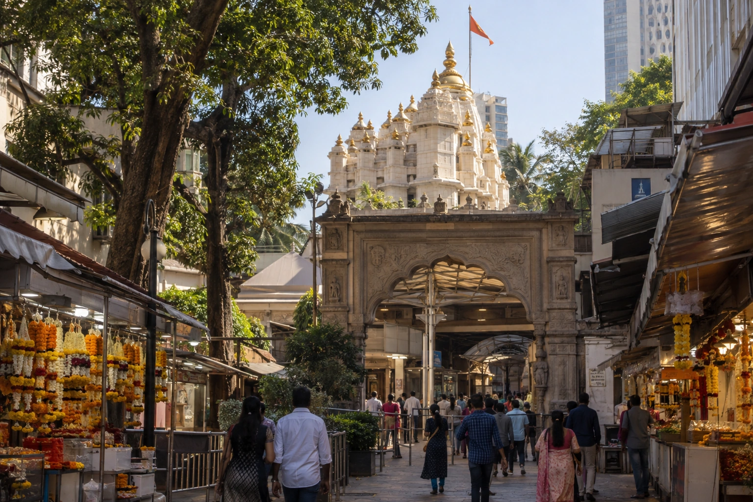 Illustrative Prabhadevi Daylight Experience preview for Siddhivinayak Temple
