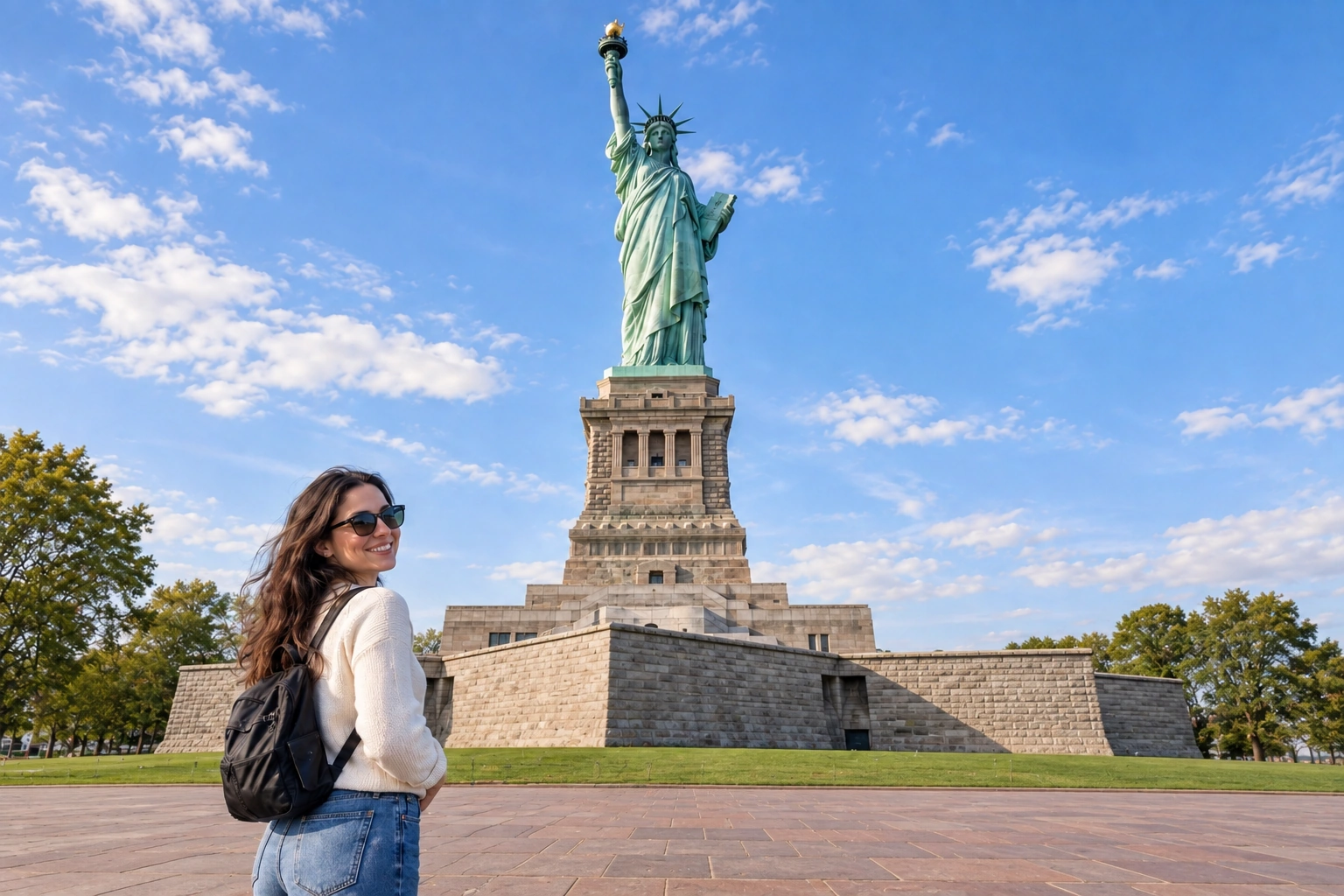 Illustrative Liberty Island Light Experience preview at Statue of Liberty