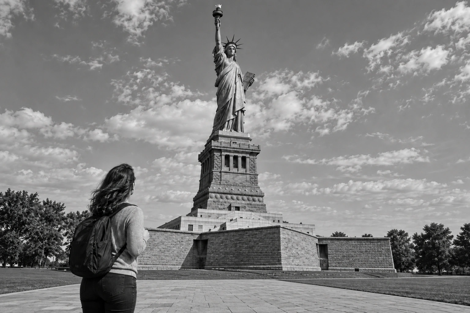 Illustrative Liberty on Film Experience preview for Statue of Liberty