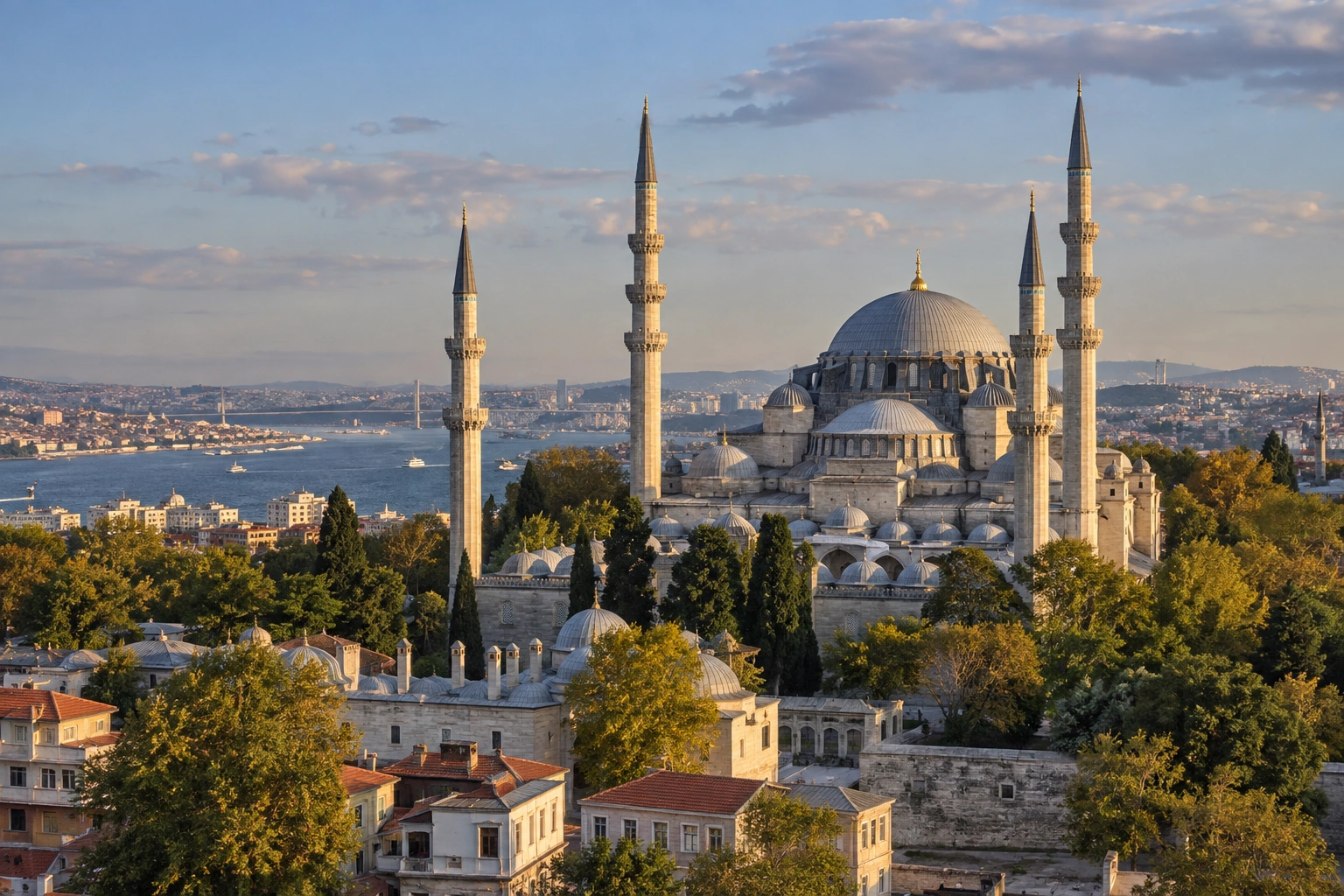 Illustrative catalog artwork of Suleymaniye Mosque in Istanbul
