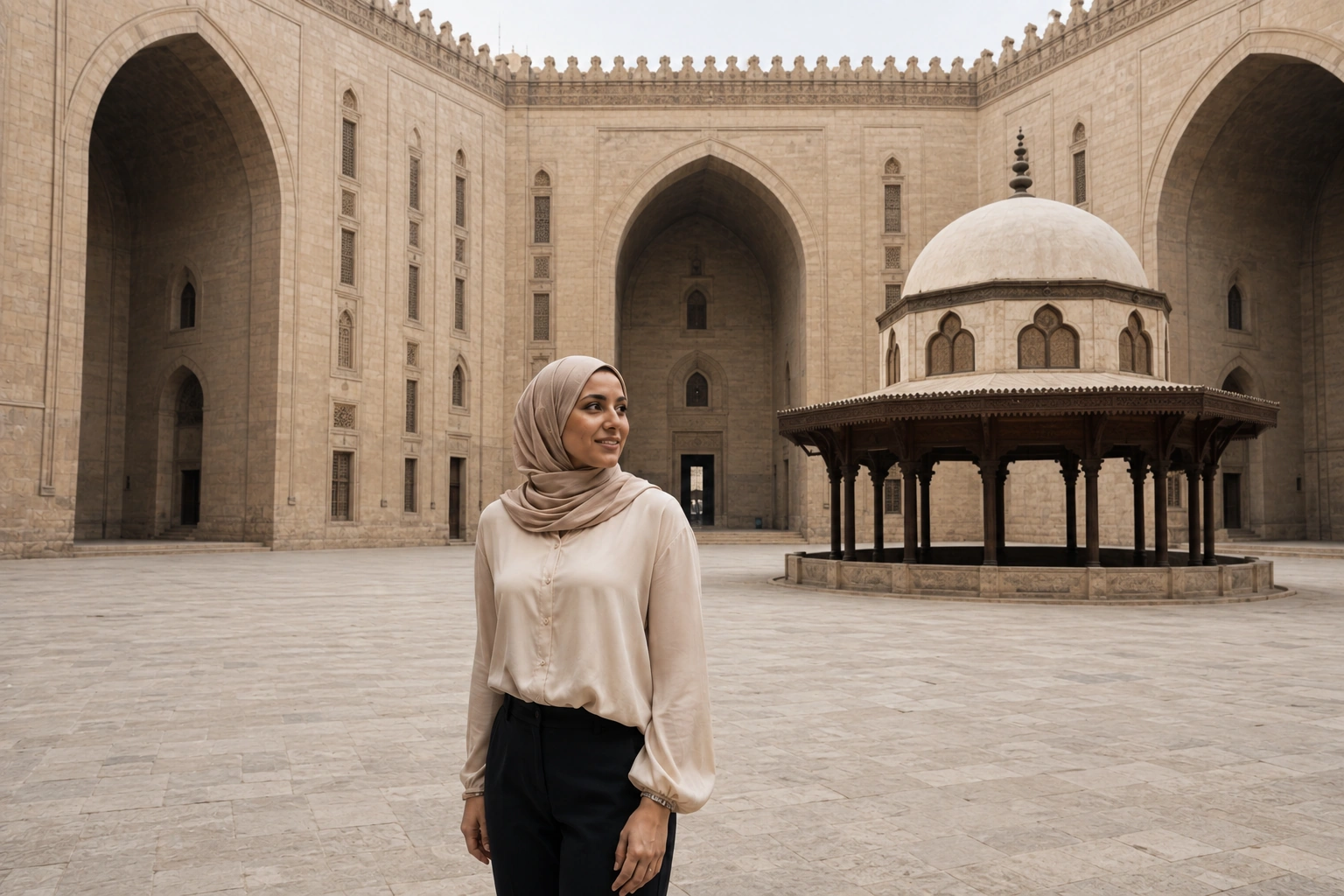 Illustrative Iwan Light Experience preview for Sultan Hassan Mosque