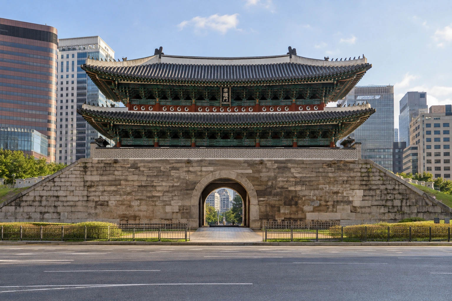 Illustrative catalog artwork of Sungnyemun Gate in Seoul