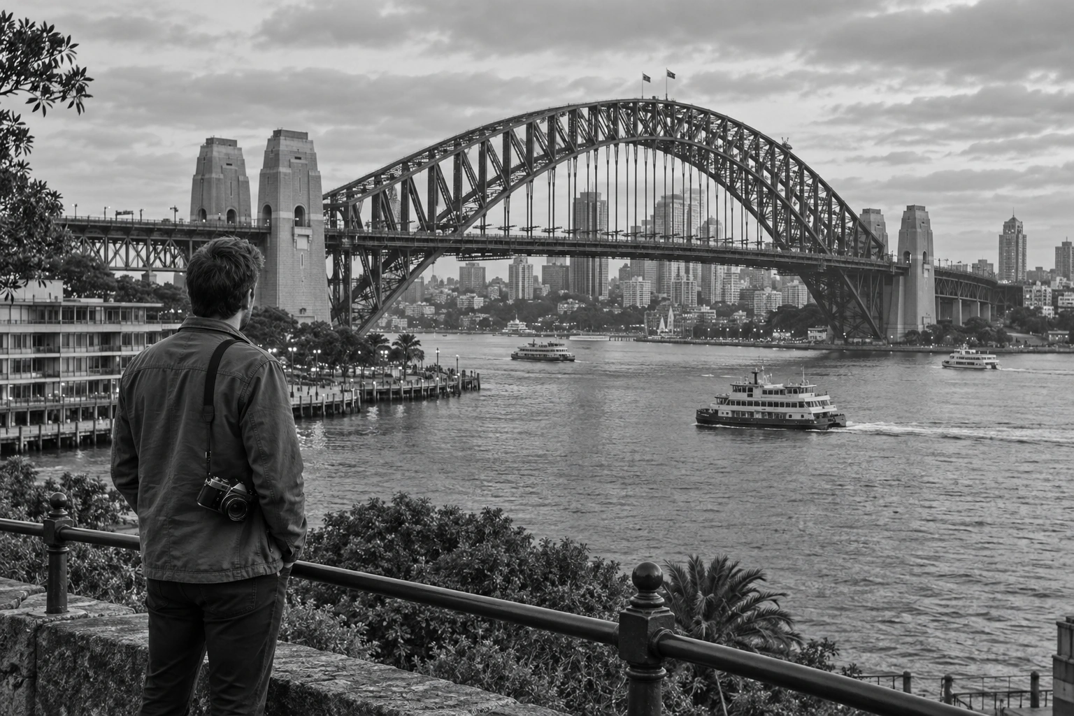 Illustrative Harbour Bridge on Film Experience preview for Sydney Harbour Bridge