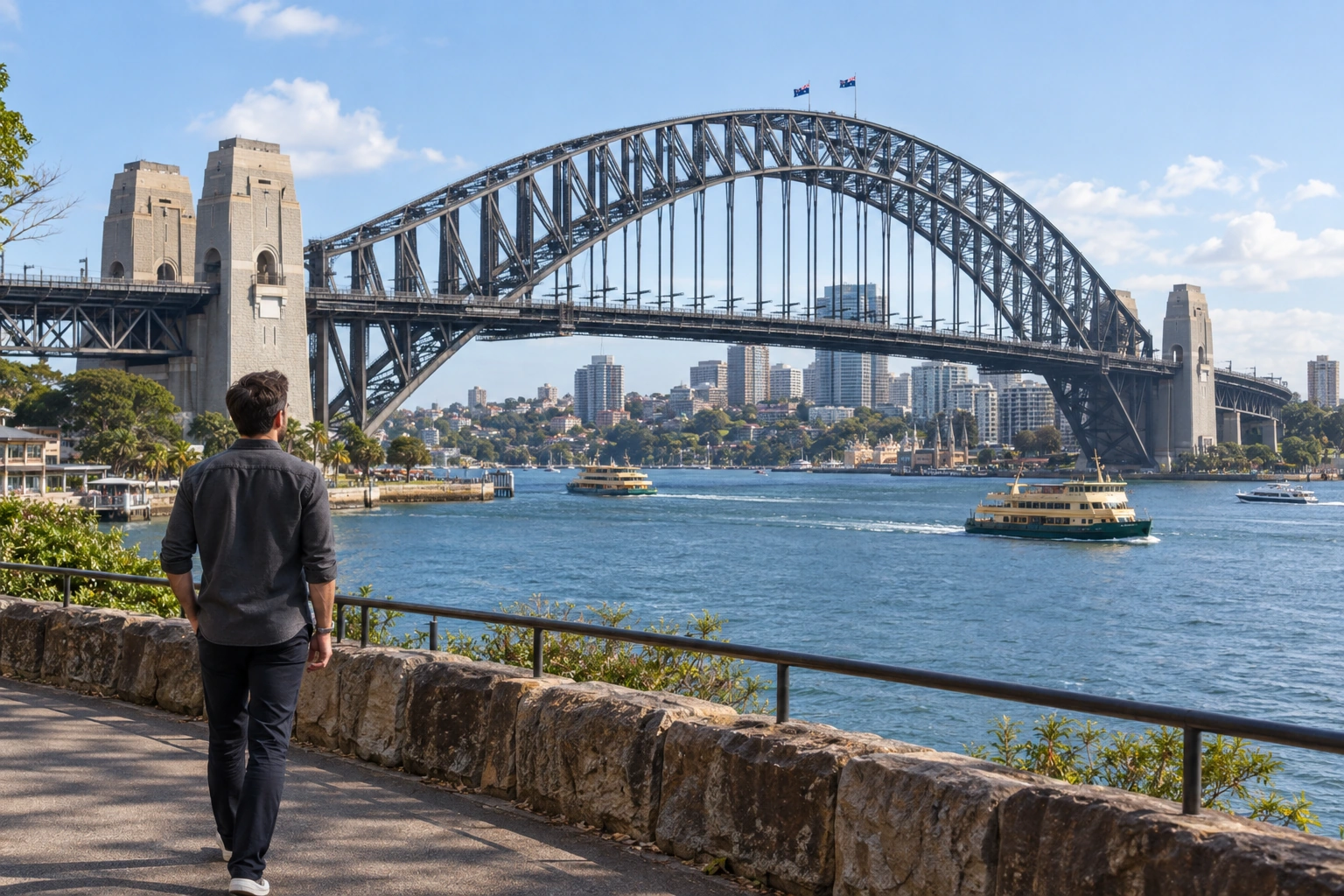 Illustrative Milsons Point Daylight Experience preview for Sydney Harbour Bridge