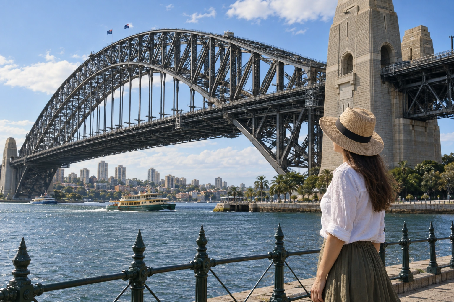 Illustrative Steel Arch and Pylons Experience preview for Sydney Harbour Bridge