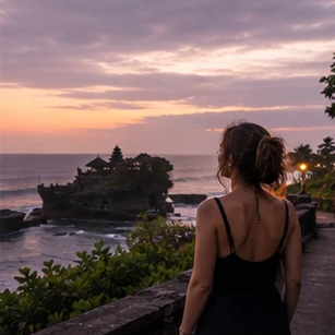 Illustrative Coastal Silhouette Experience preview at Tanah Lot